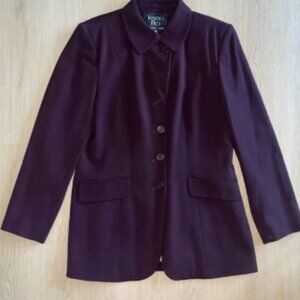 Teenflo Women's Elegant Dark Purple Blazer